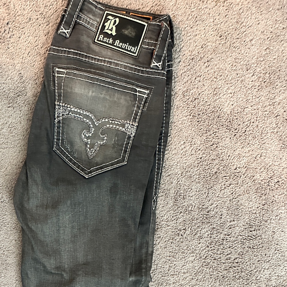 Rock Revival Gray Jeans Great Condition View 4